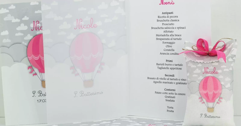 Cartoleria Menu rettangolare cartoncino