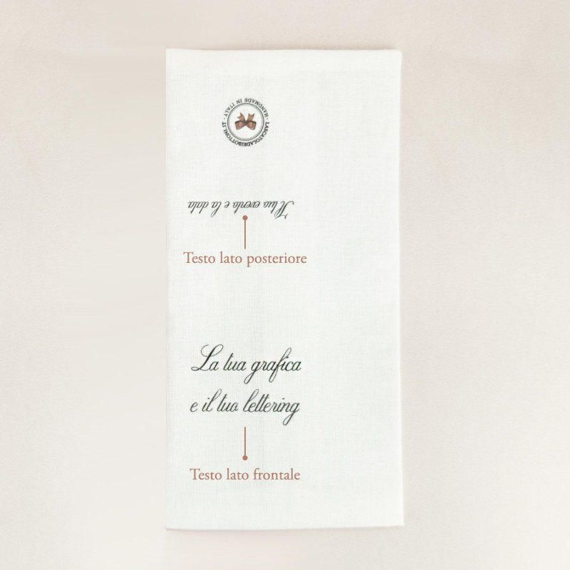 Bomboniere bustina personalizzata ghirlanda, profilo