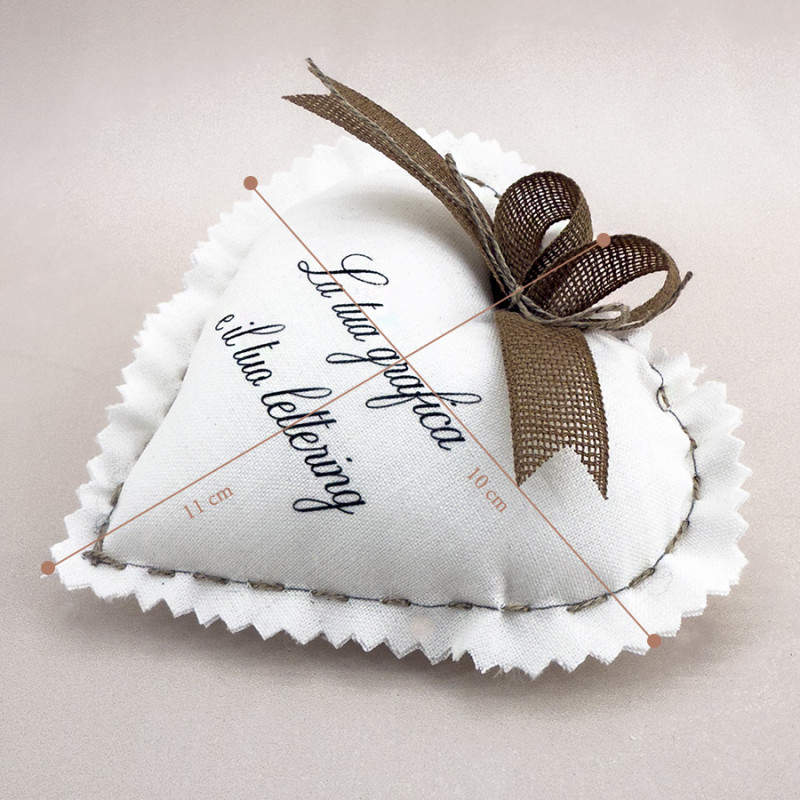 Bomboniere cuore piccolo personalizzato wedding crest