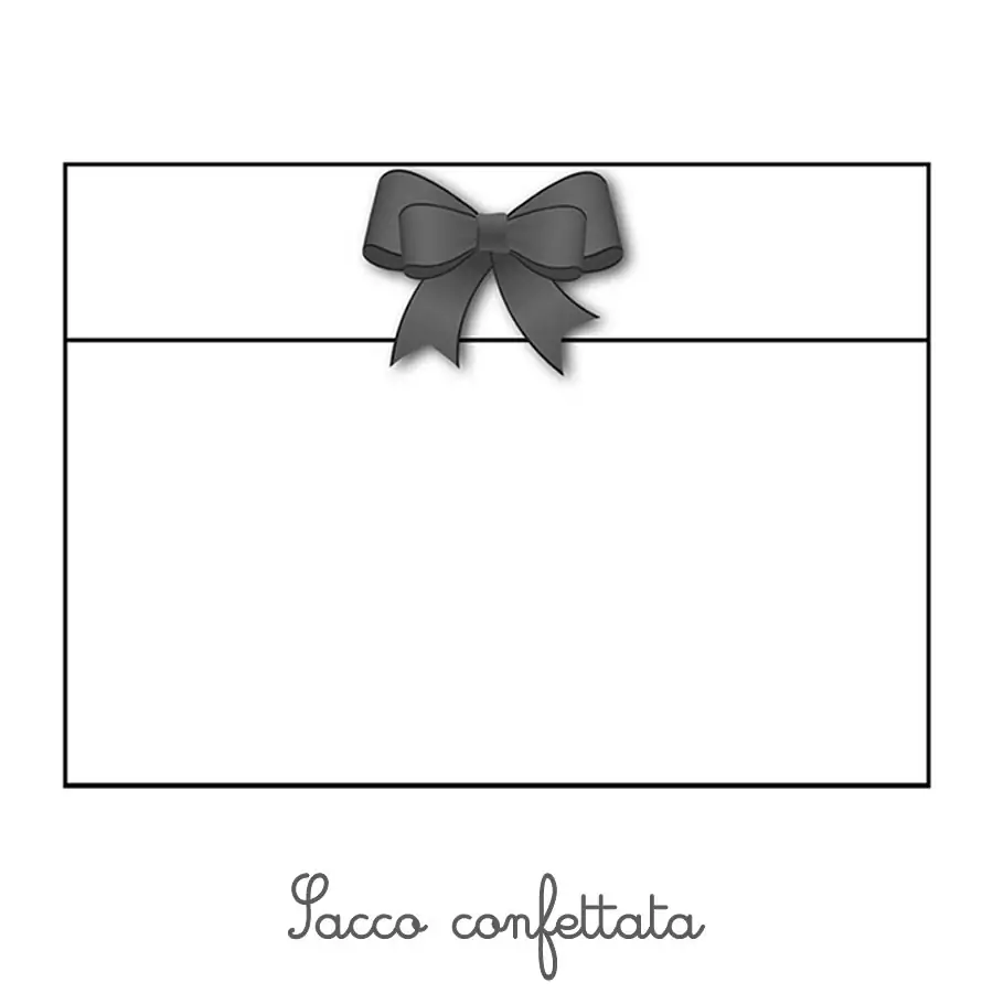 Modello Sacco confettata personalizzato