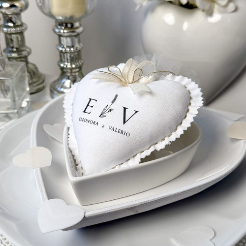 Bomboniere cuore medio personalizzato iniziali