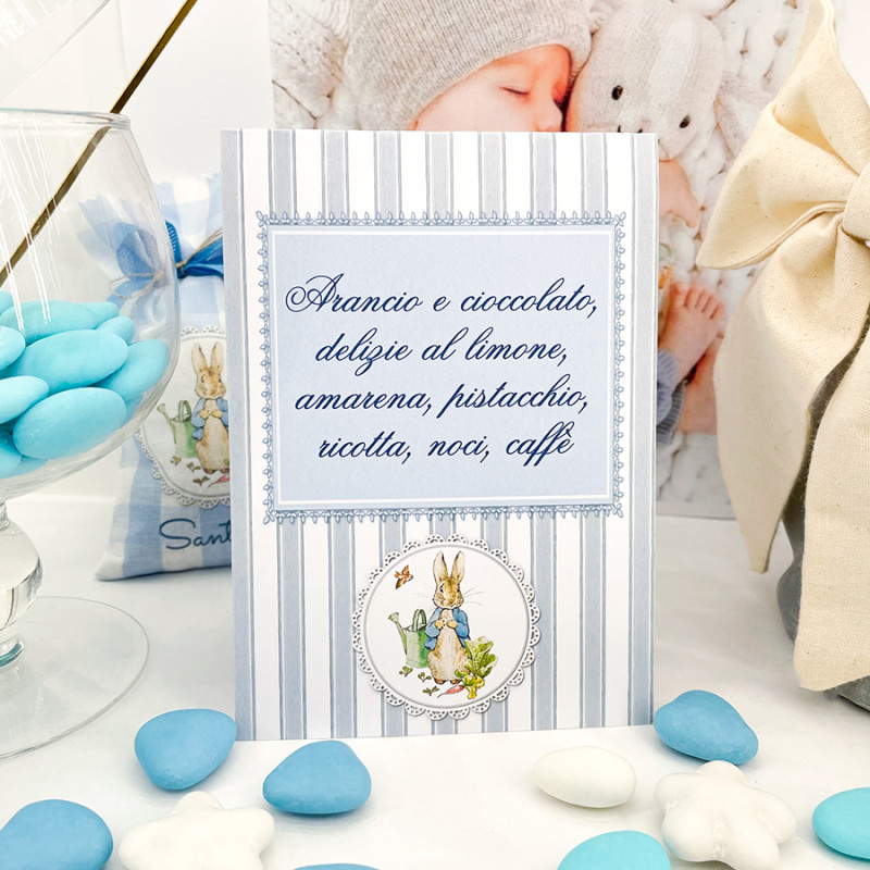 Segnagusto confettata personalizzato peter rabbit