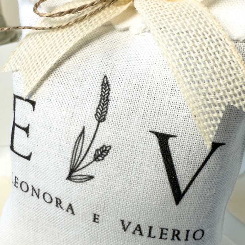 Sacchettino portaconfetti piccolo iniziali