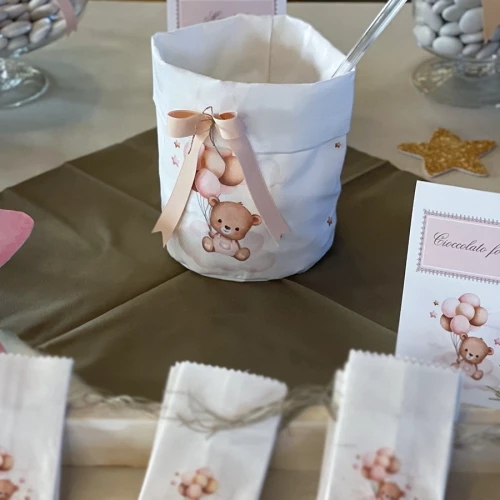 Sacco confettata personalizzato orsetta