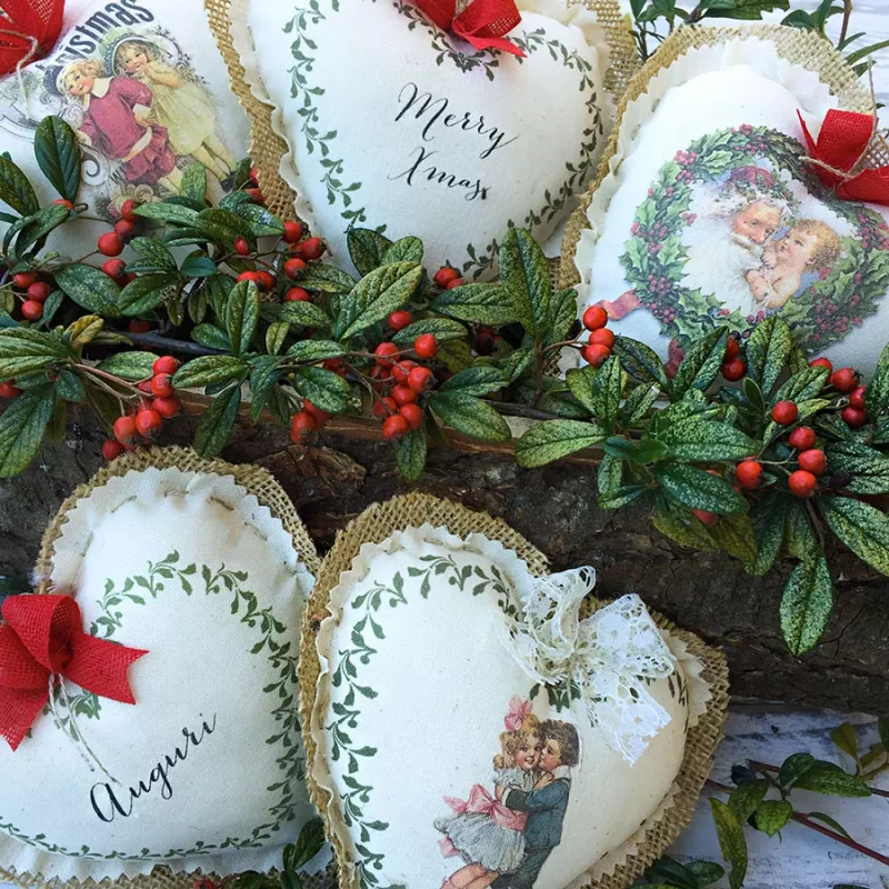 Cuore medio Natale personalizzato