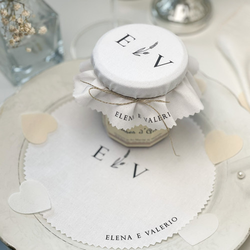 Copri barattolo personalizzato iniziali