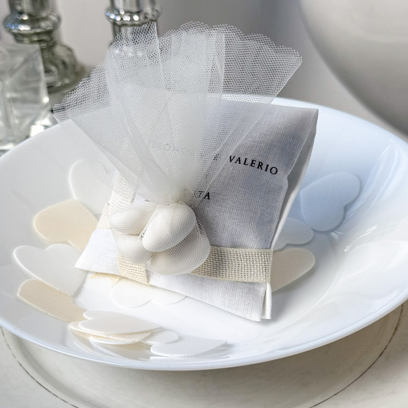 Bomboniere bustina personalizzata iniziali