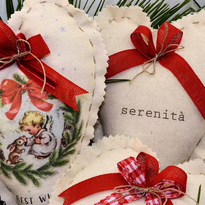 Cuore tilda Natale personalizzato