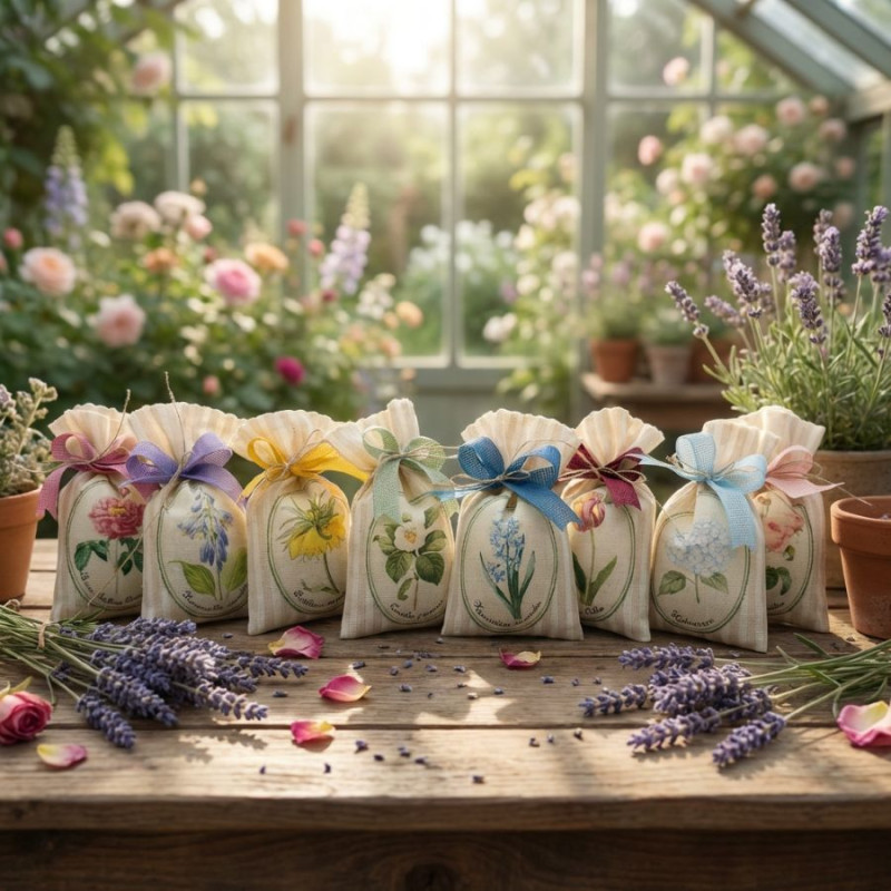 Set sacchettini piccoli floreali 