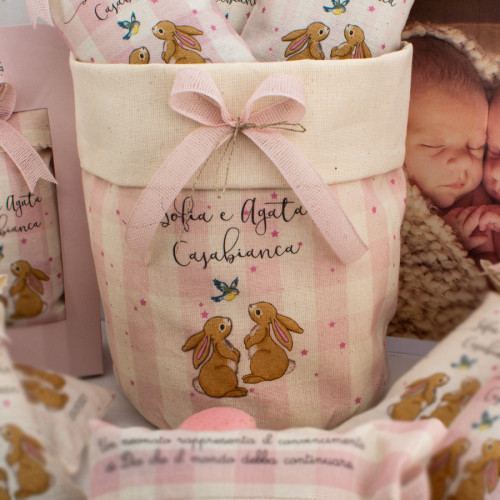 Sacco confettata personalizzato coniglietta
