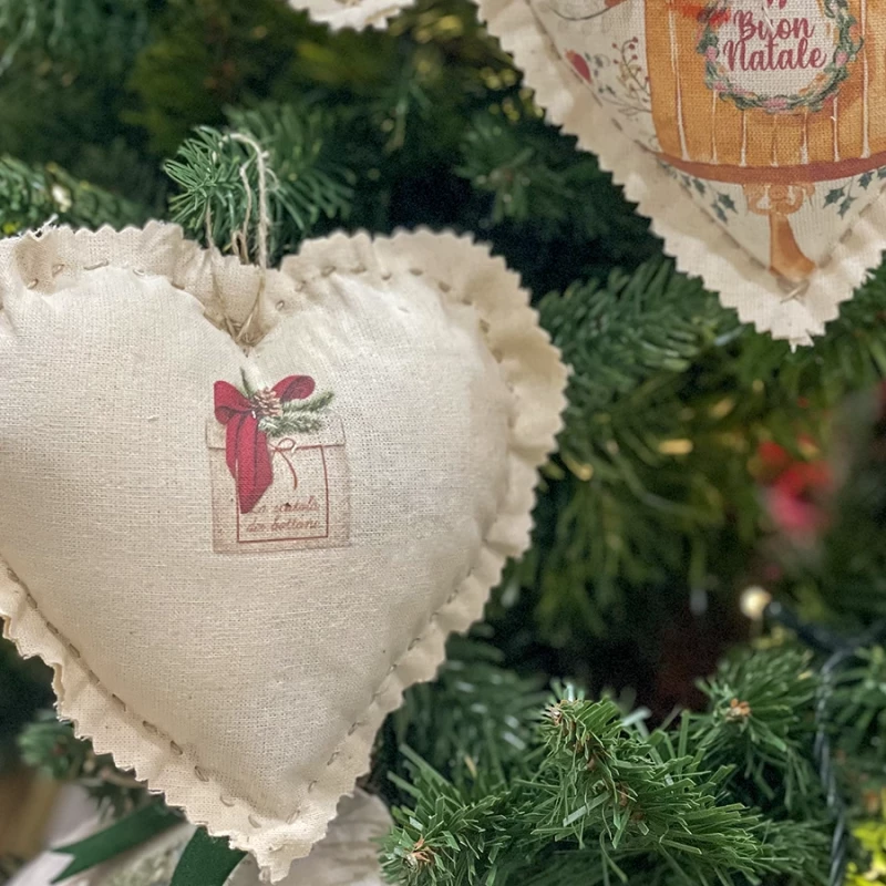 Cuore medio Natale personalizzato 