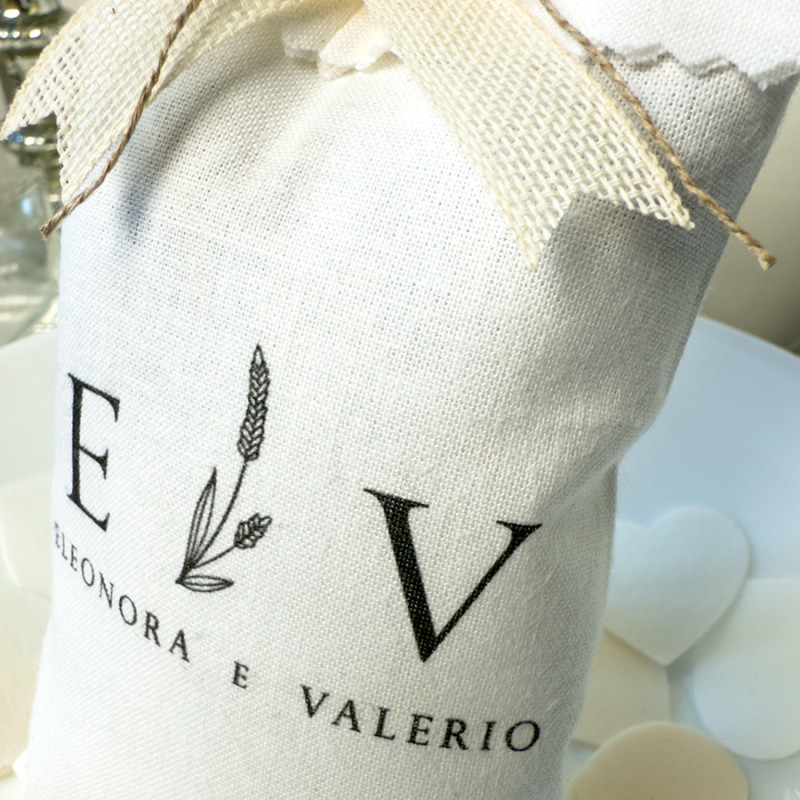 Sacchettino portaconfetti medio iniziali