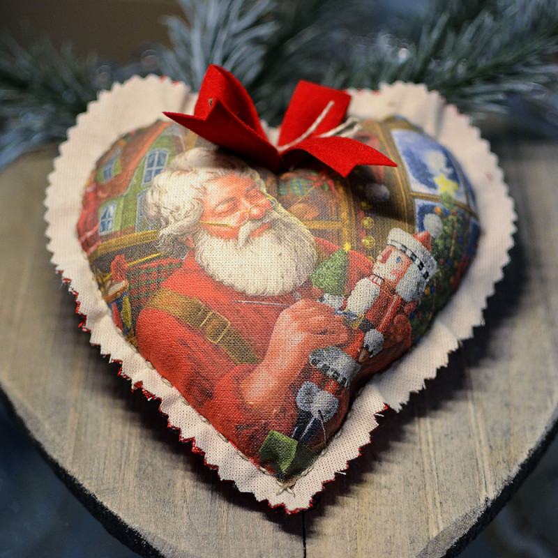 Cuore medio Natale personalizzato