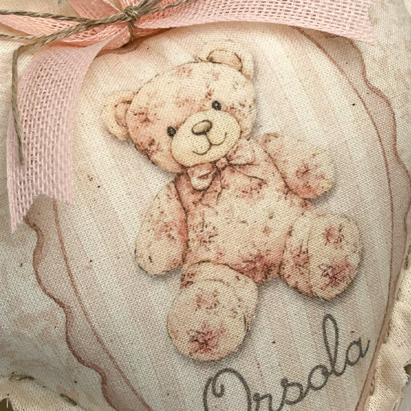 Bomboniere cuore medio personalizzato orsetta