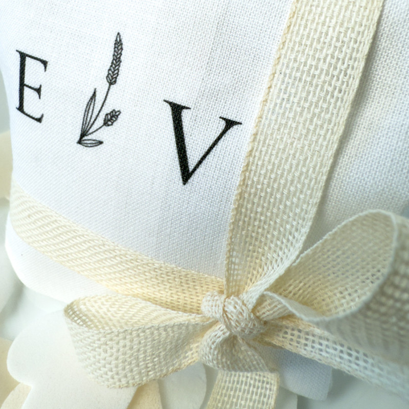 Bomboniere bustina personalizzata iniziali