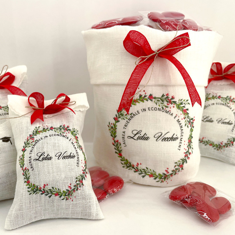 Sacco confettata personalizzato ghirlanda