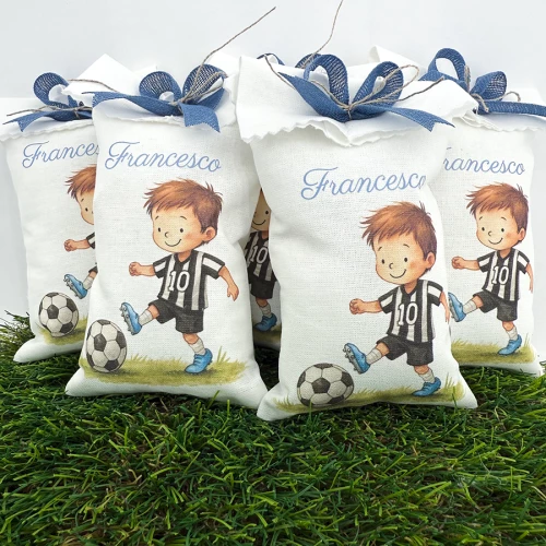 Sacchettino portaconfetti medio calciatore