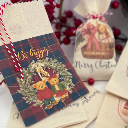 Sacchettino Natale orsetti