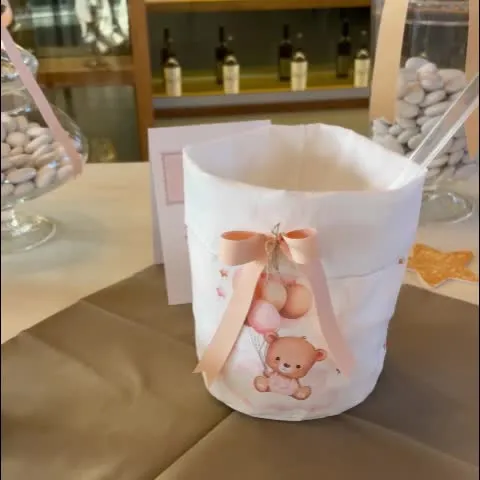 Sacco confettata personalizzato orsetta