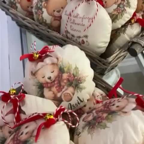 Pallina di Natale imbottita orsetto