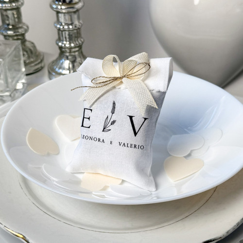 Sacchettino portaconfetti piccolo iniziali