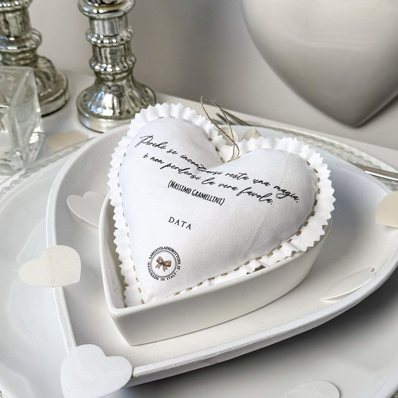 Bomboniere cuore medio personalizzato iniziali