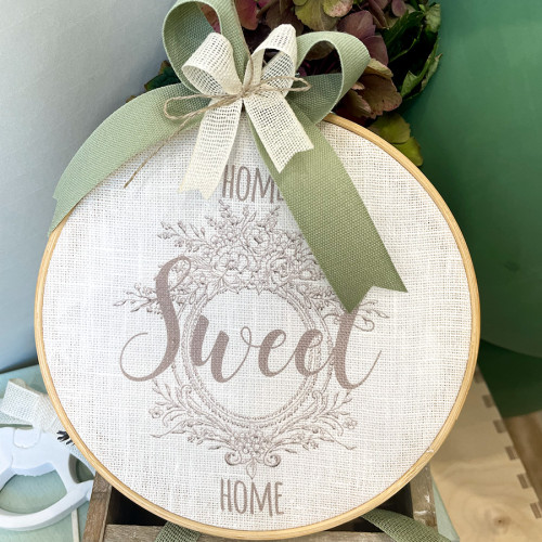 Pallina di Natale in telaio sweet home