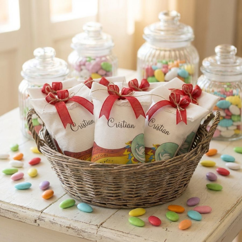 Sacchettino portaconfetti 7 doni dello spirito santo