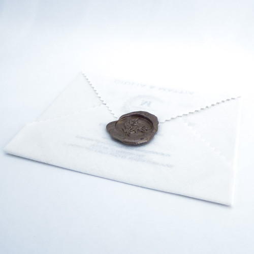 Partecipazioni in tessuto modello busta ghirlanda