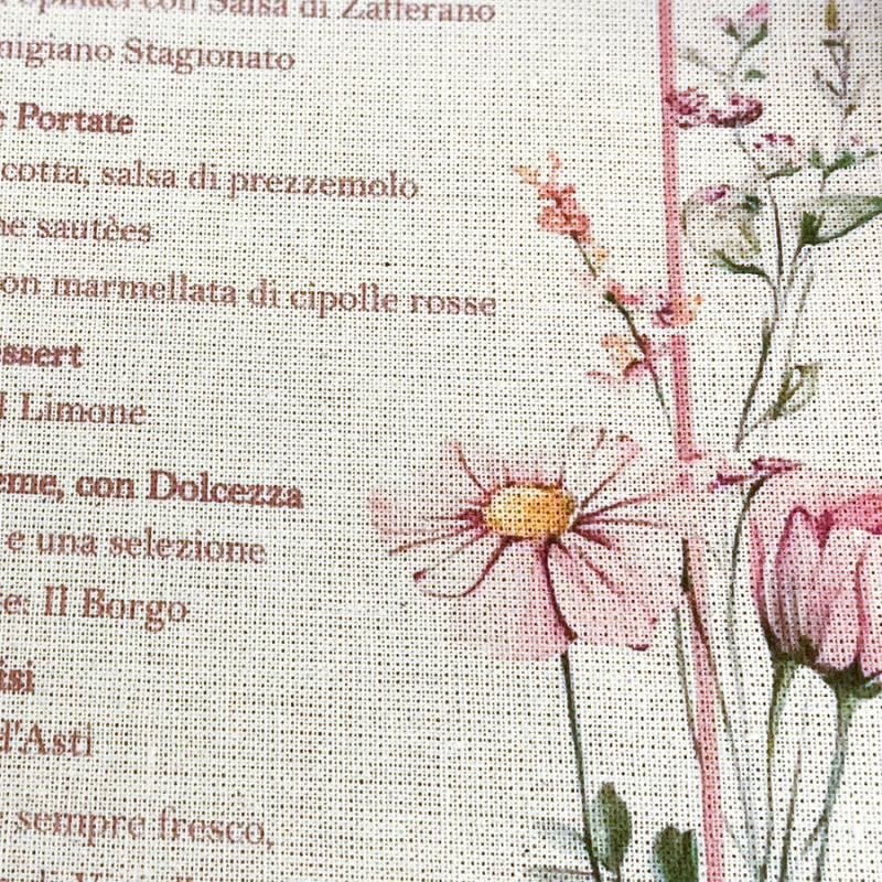 Menu in tessuto 