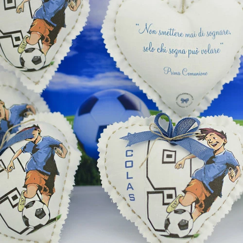 Bomboniere cuore medio personalizzato calcio