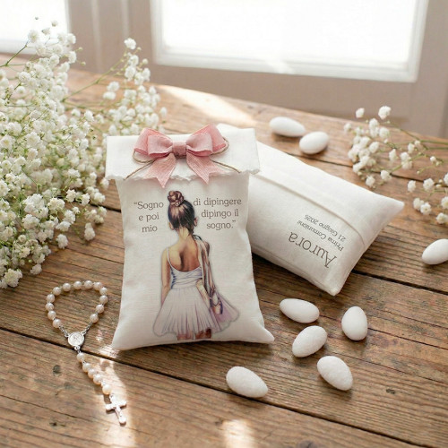 Bomboniere comunione sacchettino portaconfetti ballerina