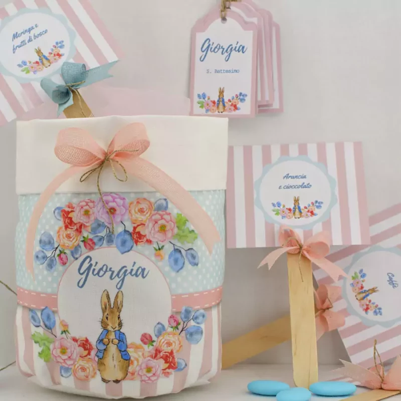 Segnagusto confettata personalizzato coniglietto