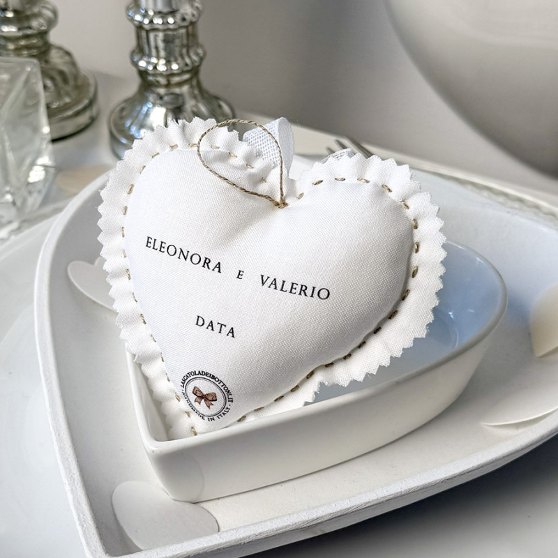 Bomboniere cuore piccolo personalizzato iniziali