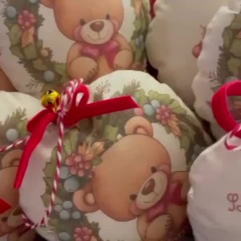 Pallina di Natale imbottita orsetto