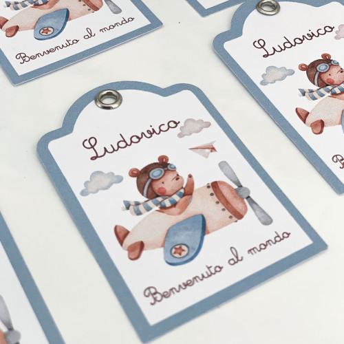 Tag di carta 50x76 mm aviatore
