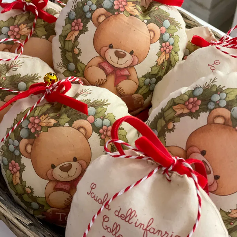 Pallina di Natale imbottita orsetto