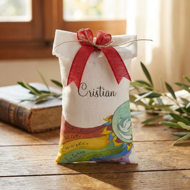 Sacchettino portaconfetti 7 doni dello spirito santo