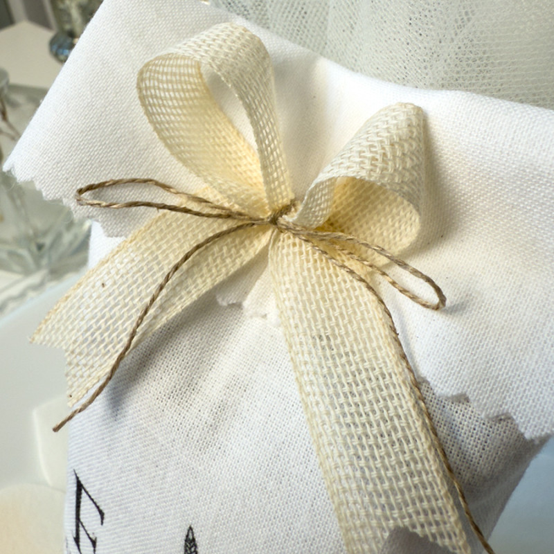 Sacchettino portaconfetti medio iniziali