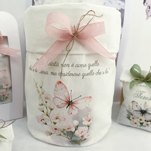 Sacco confettata personalizzato farfalle