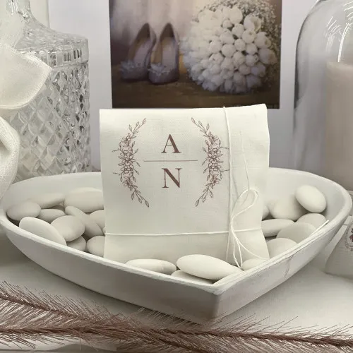 Bomboniere matrimonio sacchettino portaconfetti quadrato 