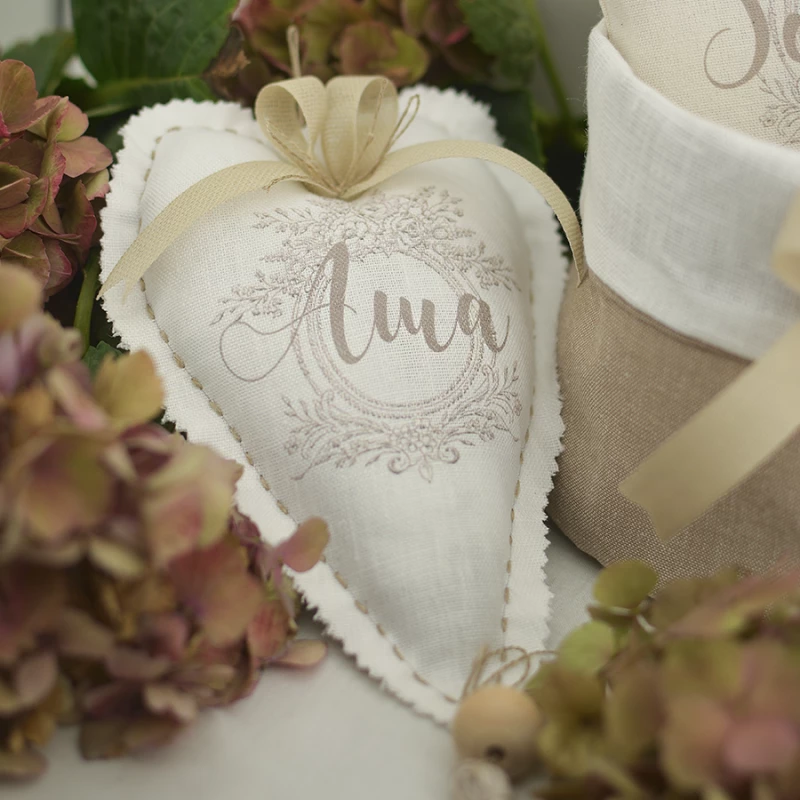 Cuore tilda Natale personalizzato wedding crest