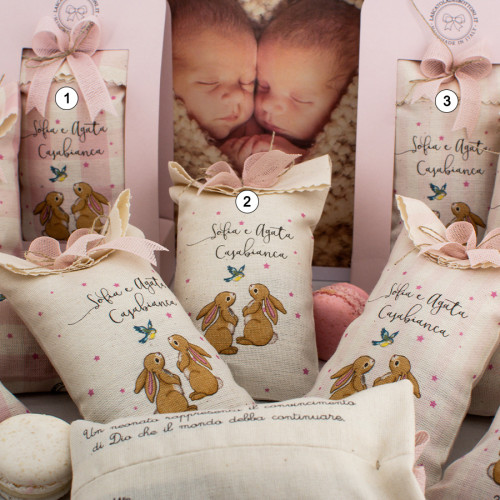 Sacchettino portaconfetti medio coniglietta