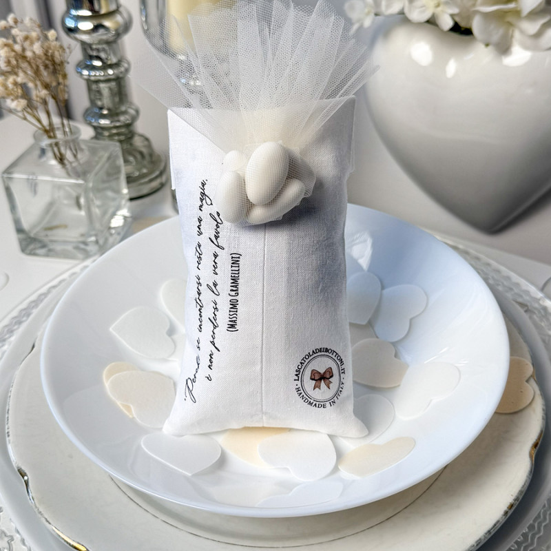 Sacchettino portaconfetti medio iniziali