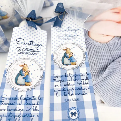 Segnalibro Peter Rabbit personalizzato carta